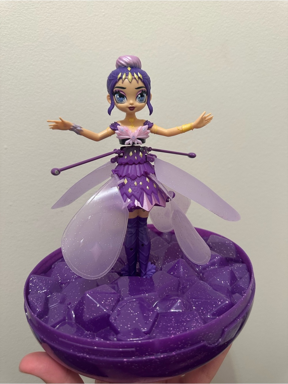 Hatchimals Pixies, Crystal Flyers Purple Magical Flying Pixie Toy WORKING